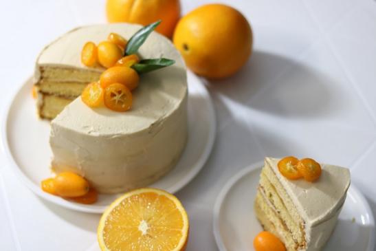 Orangen Kumquat Dulce de Leche Torte